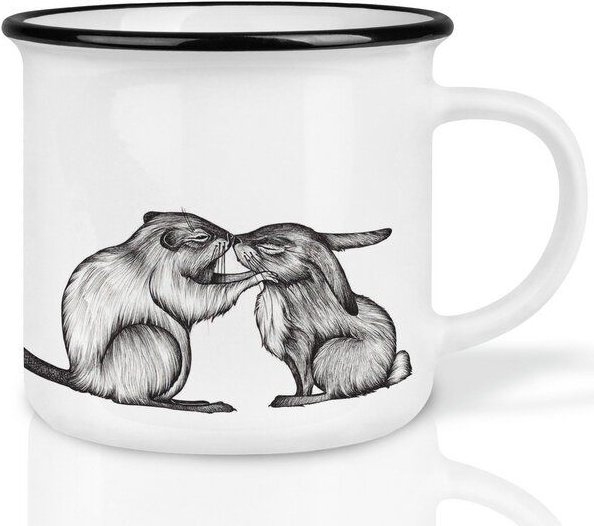 LIGARTI Keramiktasse – Kaninchen & Biber