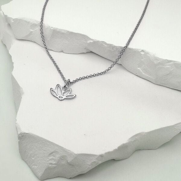 MOANINA Kette Bali Lotusblüte - 925 Silber/18k Gold Vermeil - 3 Längen