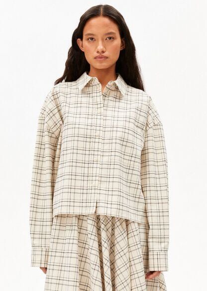 Thumbnail - ARMEDANGELS CHECK BOXY Damen Bluse aus Bio-Baumwolle