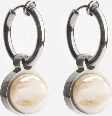 ALEXASCHA Silber Clip Creolen mit Anhänger | Mix & Match