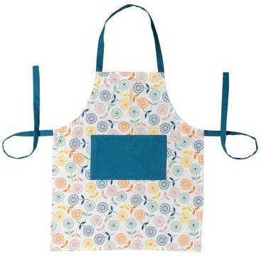TRANQUILLO Küchenschürze für Kinder FLOWER aus Biobaumwolle, GOTS-zertifiziert (TEX153)