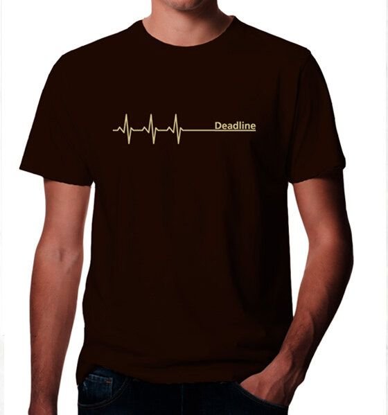 Picopoc Deadline T-Shirt in Braun & Beige