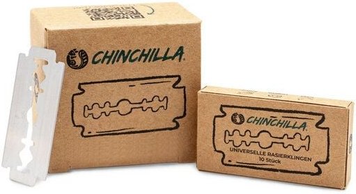 Chinchilla Universal-Rasierklingen für Rasierhobel 10 Stk. aus rostfreiem Stahl