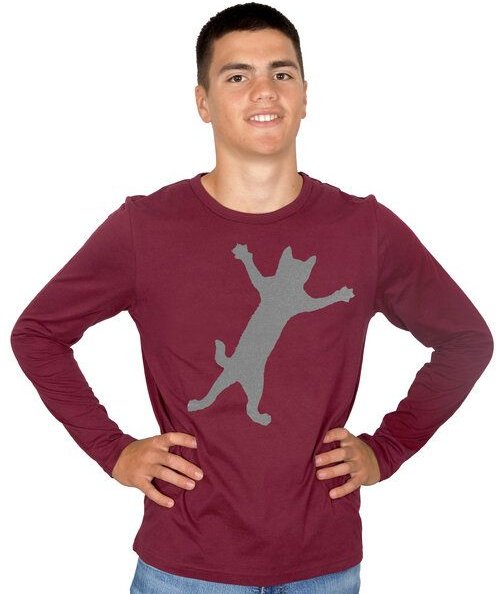 HANDGEDRUCKT "Klammerkatze" Männer Longsleeve