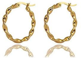 Coole Gedrehte Creolen von Elektropulli in verschiedenen Größen