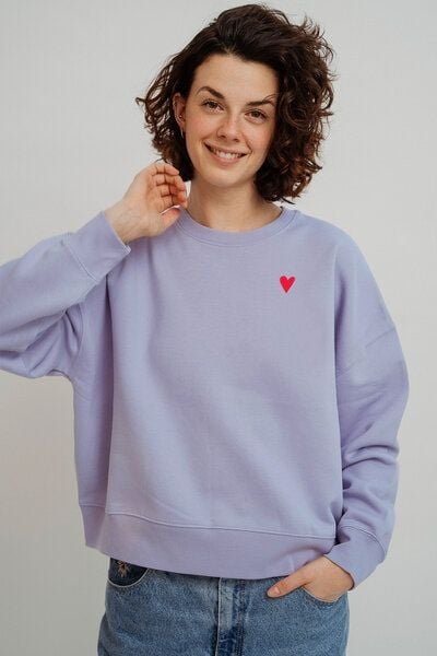 Kultgut Artdesign - Goodness Pulloversweater im Boxistyle / Red Heart