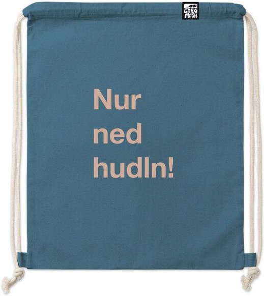 GARY MASH Gym Bag Nur ned hudln! aus extra robuster Biobaumwolle