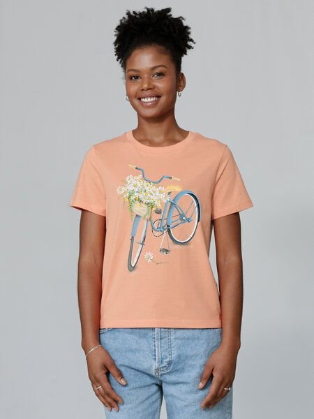 watapparel T-Shirt Frauen Blaues Damenrad