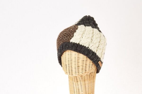 short'n'pietz Schurwollmütze vierfarbig