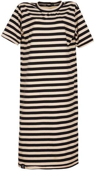 Lena Schokolade Streifen Kleid aus Bio-Jersey