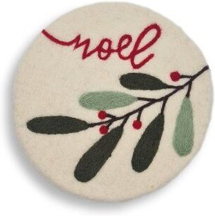 Frida Feeling Filzuntersetzer rund mit verschiedenen Weihnachtsmotiven