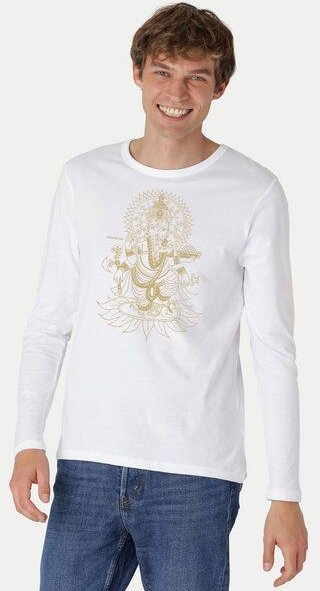 Peaces.bio - handbedruckte Biomode Bio-Herren-Langarmshirt Ganesha