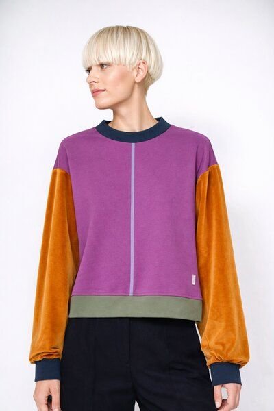 ein garten Studios Boxy Basic Sweater Color Block
