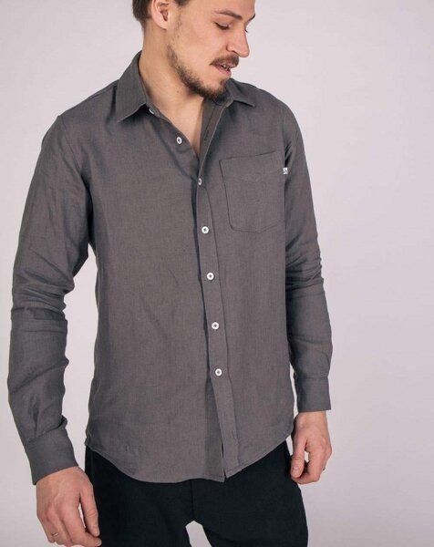 Aatise Leinenhemd Zeus 100% Leinen regular fit, französischer Kragen