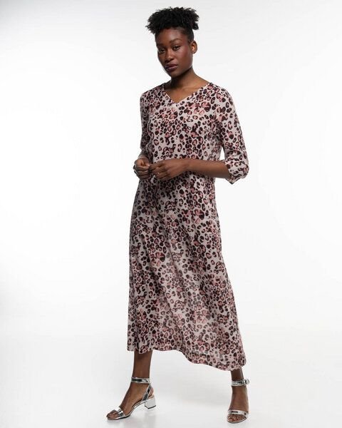 Alma & Lovis Langes Print-Tunikakleid aus Bio-Baumwoll-Batist | Batist Gep Maxikleid