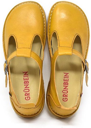 Grünbein Shoes Spangen-Ballerinas Paula II Naturform lose Einlage gelb