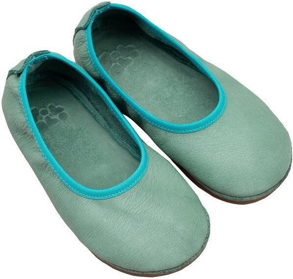 Pololo Barfuß-Ballerina aus pflanzlich gegerbtem Leder mit Gummisohle, Größen 20-34