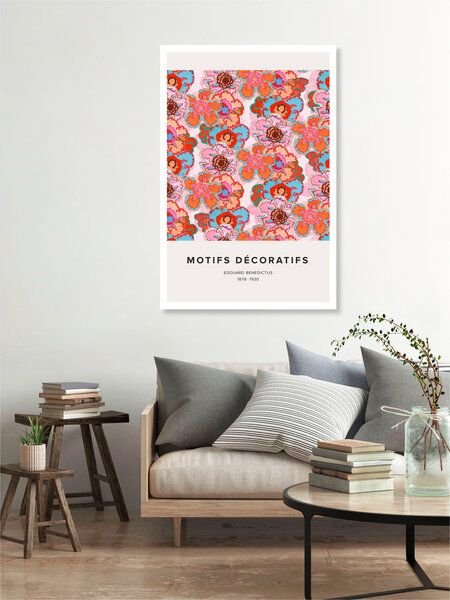 Photocircle Poster / Leinwandbild - Édouard Bénédictus: Art Deco Blumenmuster