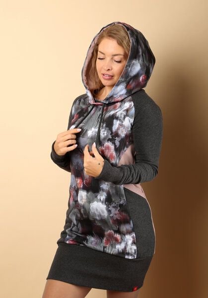 Die rote Zora Hoodiekleid mit Taschen