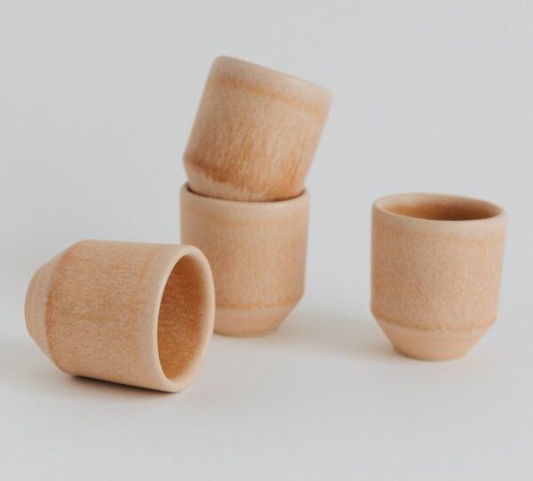 Thumbnail - NAKOA Keramik Espresso Tassen 4er Set I Handgefertigtes Steingut I Hochwertige Espressobecher ohne Henkel I Tassen Set I...