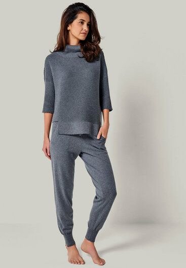 Thumbnail - YOU LOOK PERFECT Merino Loungewear Set "Rollkragenpullover Bailey & Strickhose Bella"