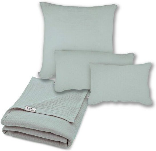 Hutch&Putch Musselin-Sommerbundle für warme Nächte (Sommerdecke 200x135 + Kopfkissenbezug nach Wahl) aus 100% Bio-Baumwo...