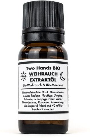 Two Hands BIO Weihrauchextraktöl mit Bio-Weihrauch & Bio-Mandelöl - 2,5 % Extrakt - Bio Vegan