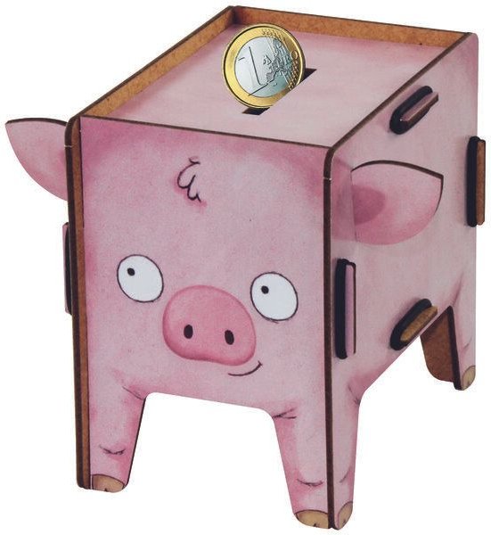 WERKHAUS Spardose Vierbeiner - Schwein aus Holz