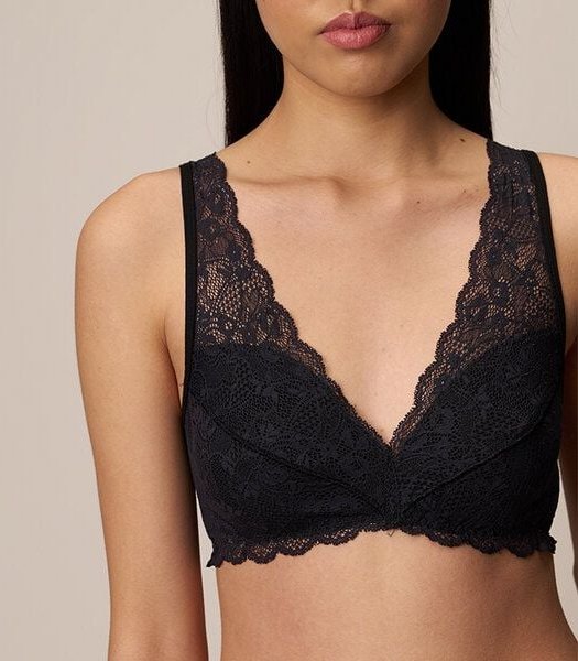 CASAGiN Bralette-BH aus natürlichem Bio-Stoff und weicher Öko-Spitze mit schlichtem Design