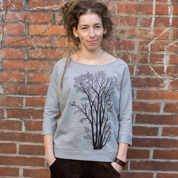 Cmig leichter Pulli "Erle mit Elster"