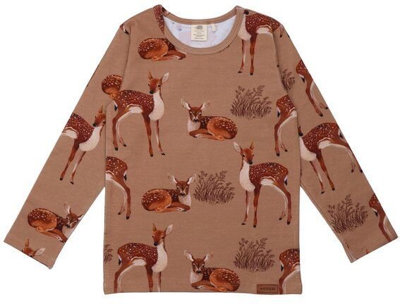 Langarmshirt Baby Walkiddy bio-braun, 95% Baumwolle, GOTS-zertifiziert, nachhaltig, umweltfreundlich, allergikerfreundli...