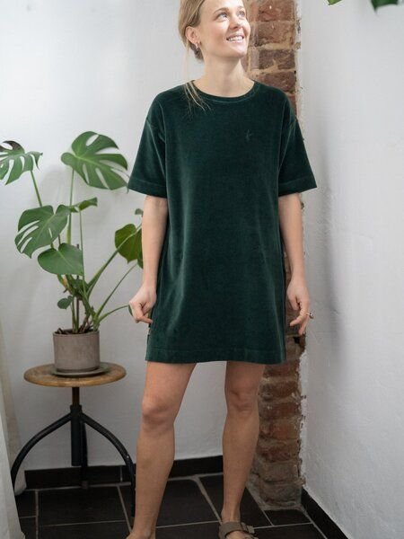 FUXBAU Frauen Samt Kleid