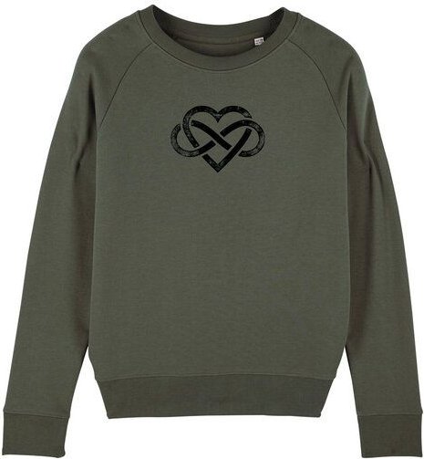 Human Family Bio Damen Rundhals Sweatshirt "Feel - Endless Love" - in 7 Farben