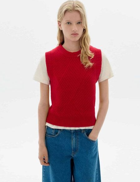 thinking mu Damen Weste - Kaia Knitted Vest - aus Wolle