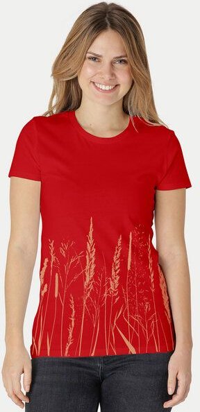 Peaces.bio - handbedruckte Biomode Damen Fit T-Shirt Gräservielfalt