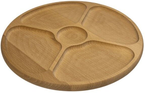 NATUREHOME drehbares Snack-Rad aus Buchenholz