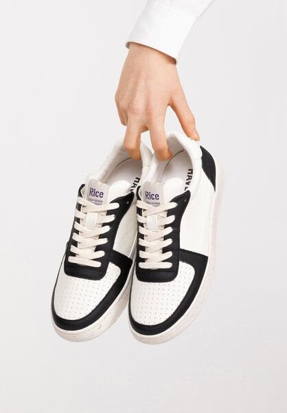 RICE Sneaker Vegan Unisex - OPEN21 Black Ecru