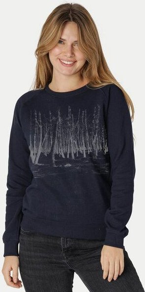 Thumbnail - Peaces.bio - handbedruckte Biomode Damen Sweatshirt Woodland