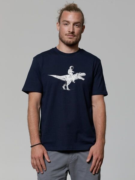 Thumbnail - watapparel T-Shirt Unisex Astronaut on T-Rex