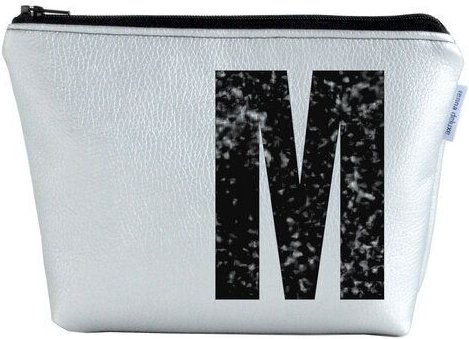 renna deluxe Kulturtasche und Kosmetiktasche personalisiert mit Monogramm SILBER