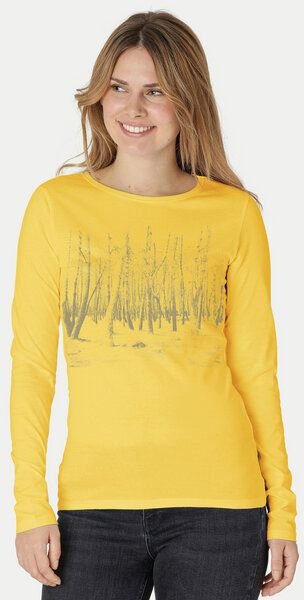Peaces.bio - handbedruckte Biomode Damen Langarmshirt Woodland