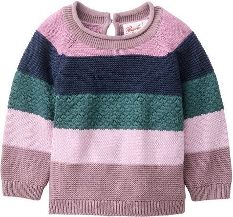 People Wear Organic Strick-Pullover, bunt geringelt, Bio-Baumwolle