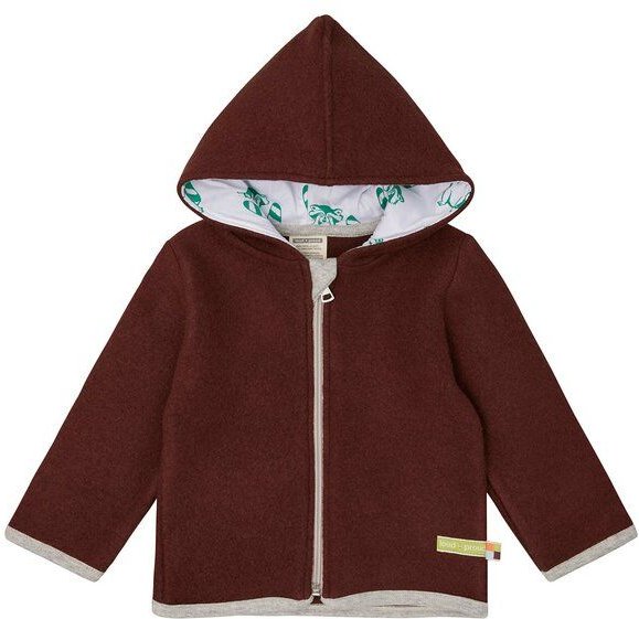 loud + proud Babys & Kinder Wollfleece-Jacke mit Kapuze, GOTS-zertifiziert
