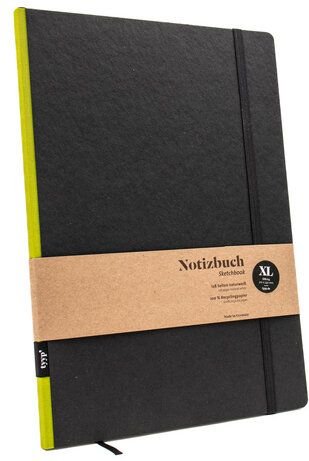 tyyp Design-Notizbuch A4 aus 100 % Recyclingpapier „Klassik - SCHWARZ“
