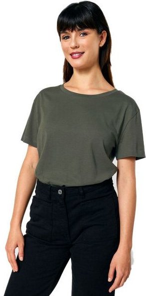 YTWOO Damen-Scoop-Neck-T-Shirt aus Bio-Baumwolle