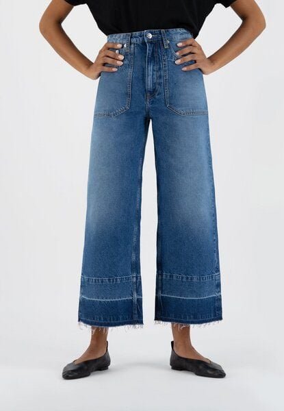 MUD Jeans Damen Jeans "Sara Works Cropped - Medium Stone"