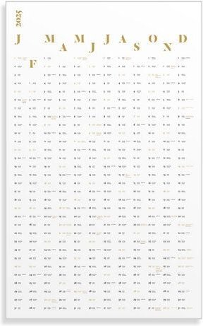 tyyp Wandkalender 2025 groß - Jahreskalender aus 100 % Recyclingpapier