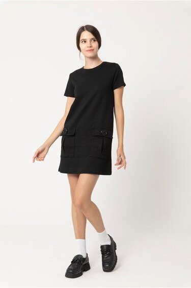 CORA happywear Marion Damen Kleid aus Buchenholz Faser I schwarz