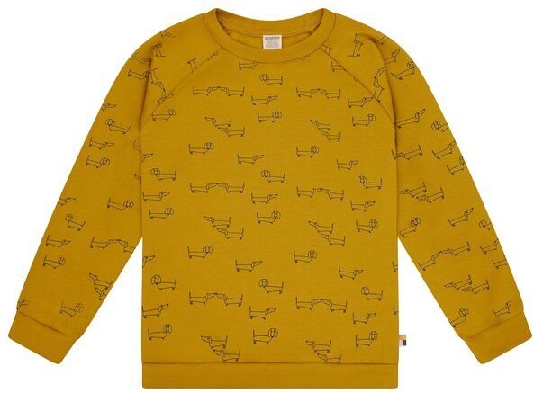 loud + proud Kinder Sweatshirt mit Alloverdruck, GOTS-zertifiziert