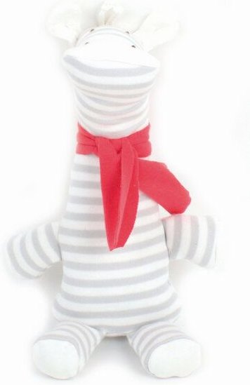 El Puente Stoffpuppe "Giraffe" 100% Baumwolle aus kbA, verschiedene Farben, L 24 cm